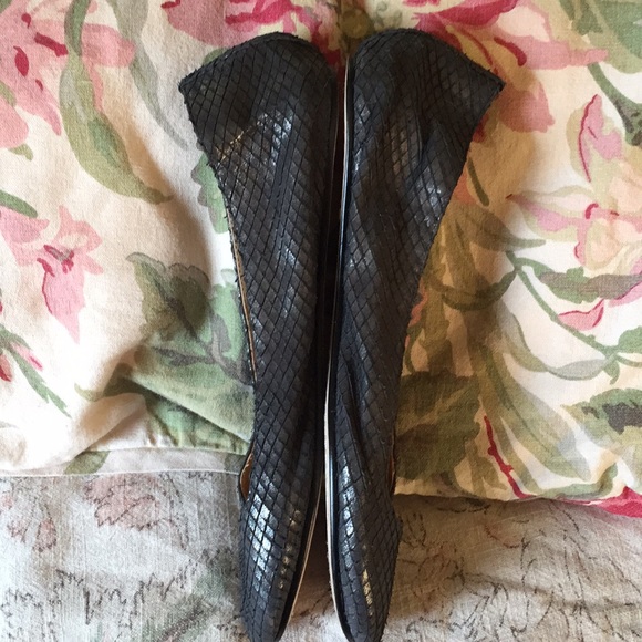 MICHAEL KORS Size 6 Ballet Flats Leather Pull-On Snakeskin Embossed $169 NEW - Picture 4 of 8